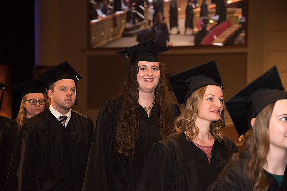 Graduates now exit the I-Center to meet with families for Convocation.