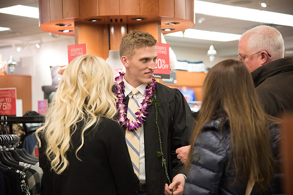 BYU-Idaho Graduation. Fall Semester. Students accompanied by their friends and family. Dec 2017