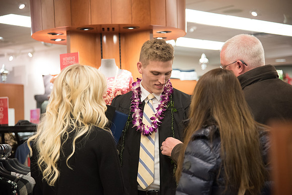 BYU-Idaho Graduation. Fall Semester. Students accompanied by their friends and family. Dec 2017