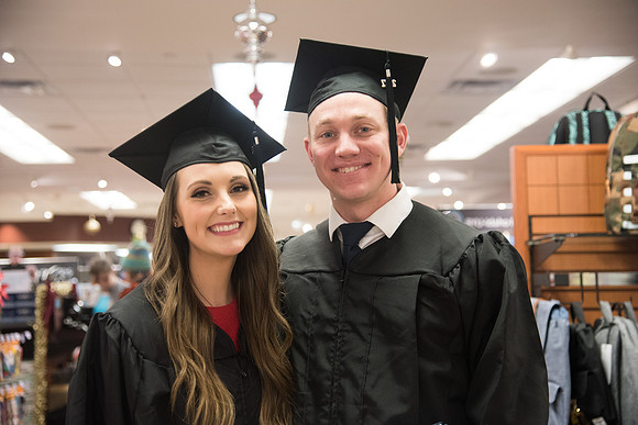 BYU-Idaho Graduation. Fall Semester. Students accompanied by their friends and family. Dec 2017
