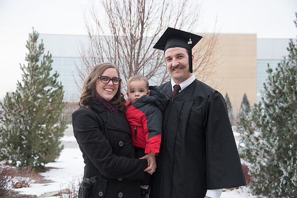 BYU-Idaho Graduation. Fall Semester. Students accompanied by their friends and family. Dec 2017