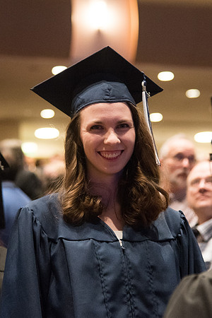 BYU-Idaho Graduation. Fall Semester. Students walking into the iCenter for Commencement. Dec 2017