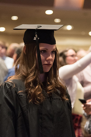BYU-Idaho Graduation. Fall Semester. Students walking into the iCenter for Commencement. Dec 2017