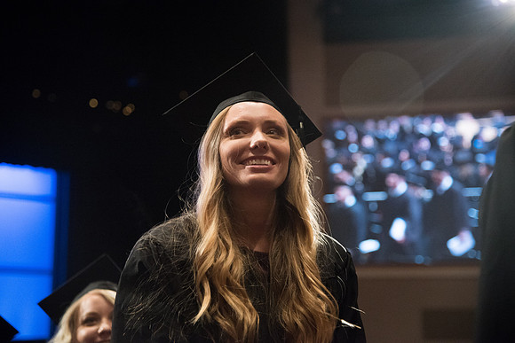 BYU-Idaho Graduation. Fall Semester. Students walking out of the iCenter. Dec 2017