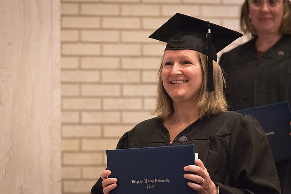 Home and Family Studies graduates gather in the Taylor Chapel for their convocation.