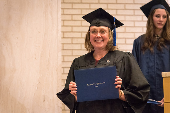 Home and Family Studies graduates gather in the Taylor Chapel for their convocation.