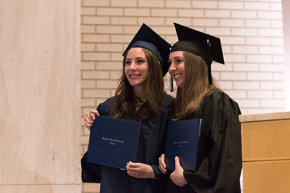 Home and Family Studies graduates gather in the Taylor Chapel for their convocation.
