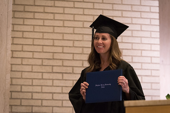 Home and Family Studies graduates gather in the Taylor Chapel for their convocation.