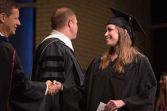 Home and Family Studies graduates gather in the Taylor Chapel for their convocation.