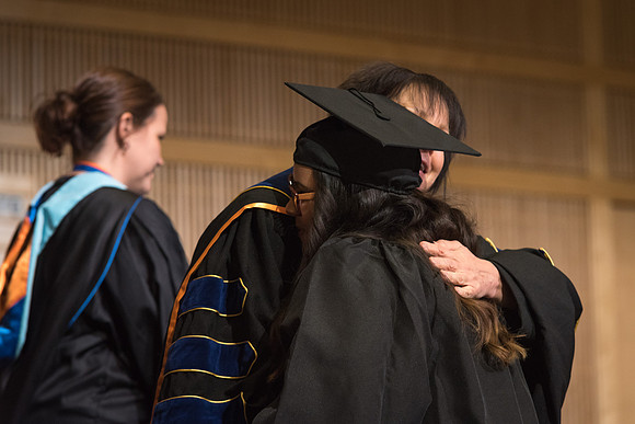 Home and Family Studies graduates gather in the Taylor Chapel for their convocation.