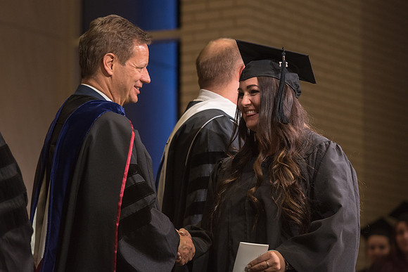 Home and Family Studies graduates gather in the Taylor Chapel for their convocation.