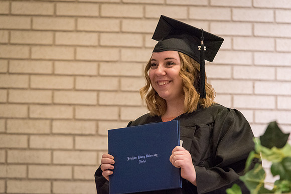 Home and Family Studies graduates gather in the Taylor Chapel for their convocation.