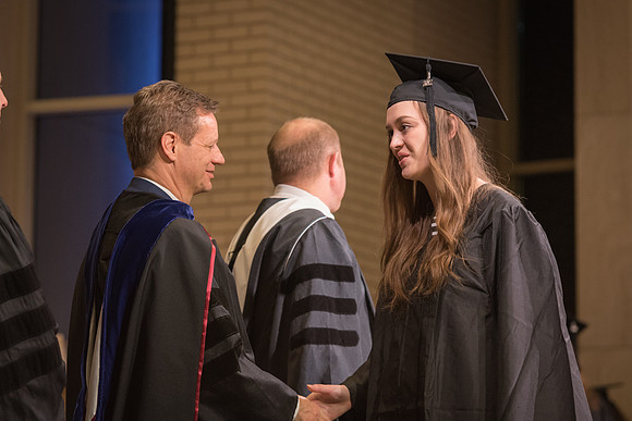 Home and Family Studies graduates gather in the Taylor Chapel for their convocation.