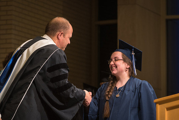 Home and Family Studies graduates gather in the Taylor Chapel for their convocation.