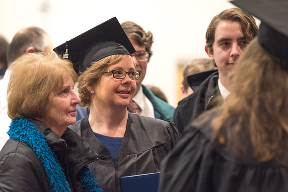 Home and Family Studies graduates gather in the Taylor Chapel for their convocation.