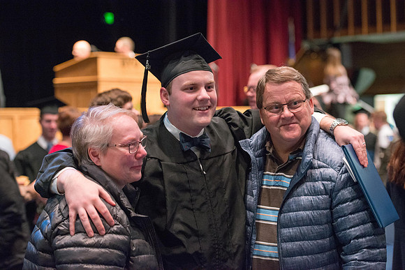 Convocation for College of Physical Sciences and Engineering in the Hart Auditorium.