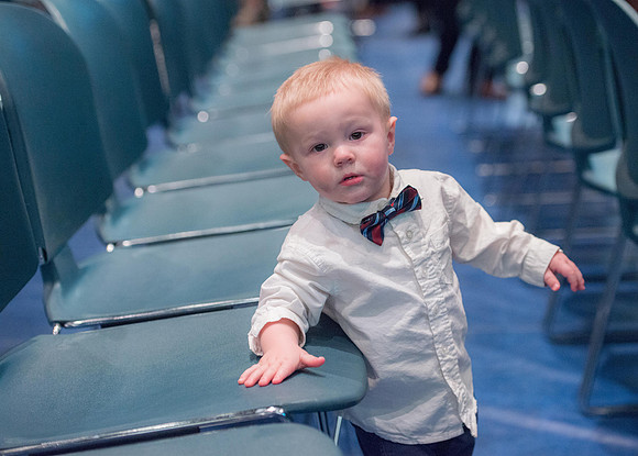 Little Tike, Future graduate - Convocation for College of Physical Sciences and Engineering in the Hart Auditorium.
