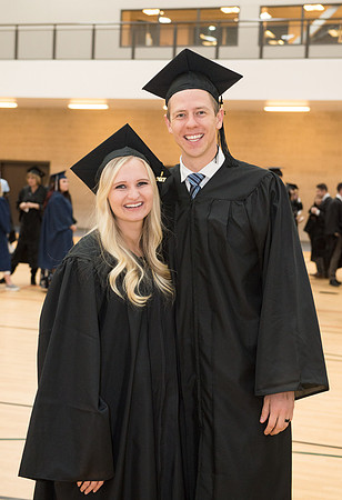 Graduates gather in the BYU-Idaho Center for graduation. Dec 2017