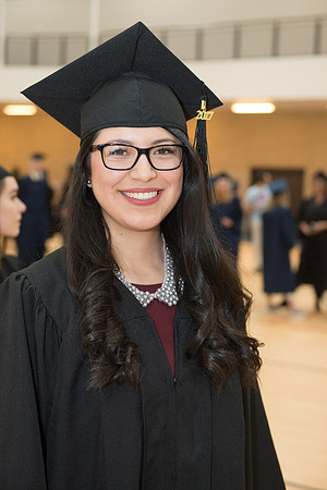 Graduates gather in the BYU-Idaho Center for graduation. Dec 2017