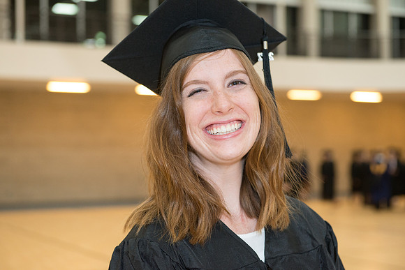 Graduates gather in the BYU-Idaho Center for graduation. Dec 2017