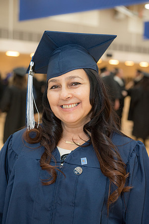 Graduates gather in the BYU-Idaho Center for graduation. Dec 2017