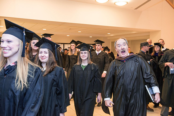 Processional - Graduates enter the BYU-Idaho Center Auditorium. Dec 2017