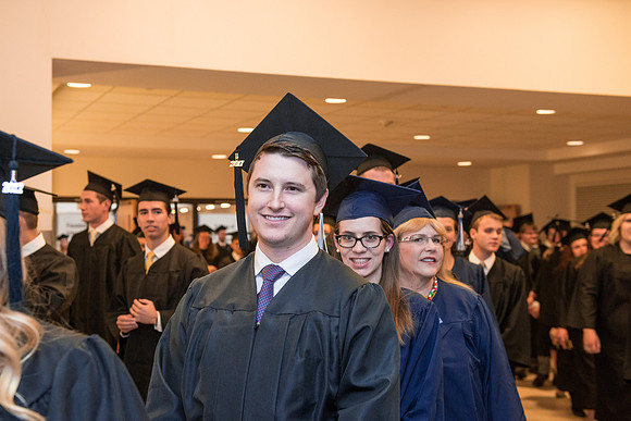 Processional - Graduates enter the BYU-Idaho Center Auditorium. Dec 2017