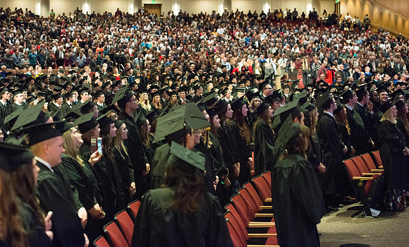 BYU-Idaho graduation in the I-Center.  Dec 2107.