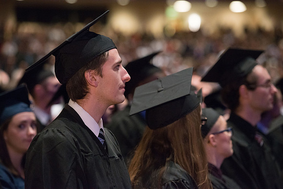 BYU-Idaho graduation in the I-Center.  Dec 2107.