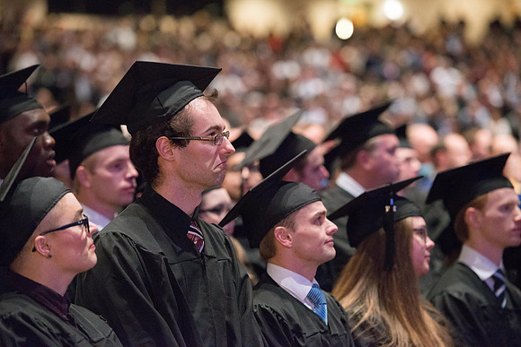 BYU-Idaho graduation in the I-Center.  Dec 2107.