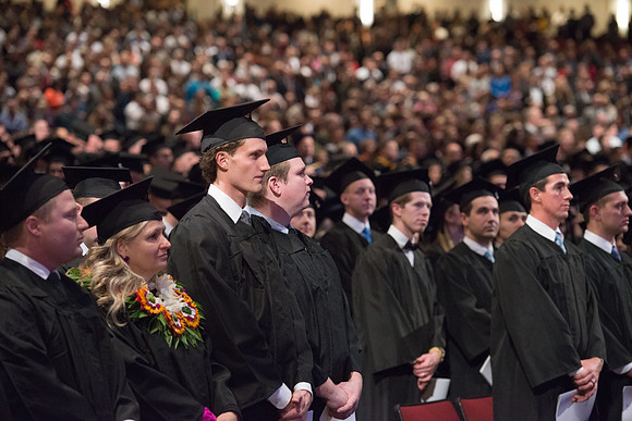 BYU-Idaho graduation in the I-Center.  Dec 2107.