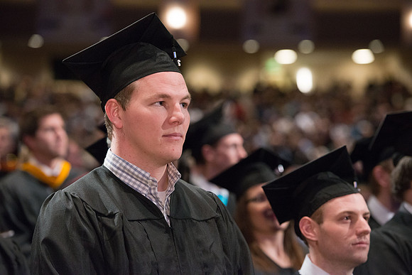 BYU-Idaho graduation in the I-Center.  Dec 2107.