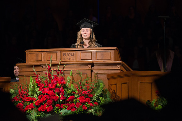 BYU-Idaho Commencement in the BYU-Idaho Center. Dec 2017