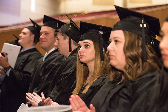BYU-Idaho Commencement in the BYU-Idaho Center. Dec 2017