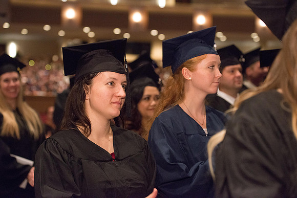 BYU-Idaho Commencement in the BYU-Idaho Center. Dec 2017
