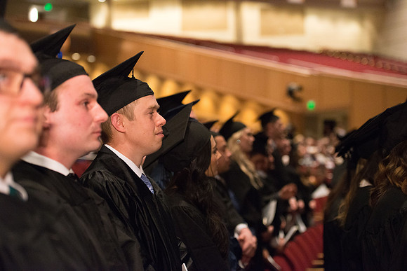 BYU-Idaho Commencement in the BYU-Idaho Center. Dec 2017