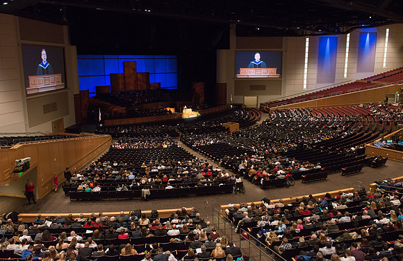BYU-Idaho Commencement in the BYU-Idaho Center. Dec 2017