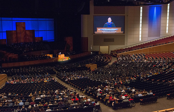 BYU-Idaho Commencement in the BYU-Idaho Center. Dec 2017