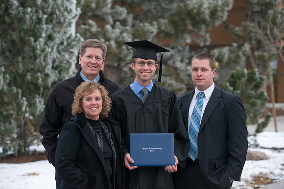 Graduates on campus after Convocation.