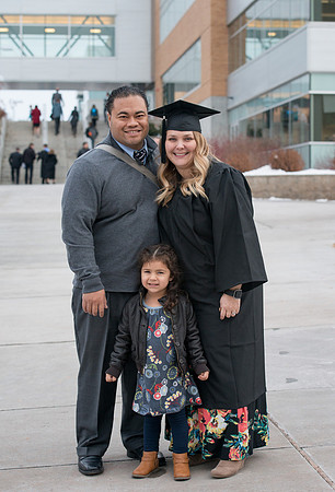 Graduates on campus after Convocation.