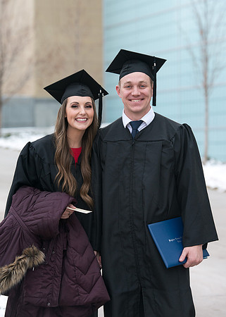 Graduates on campus after Convocation.