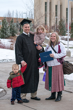 Graduates on campus after Convocation.