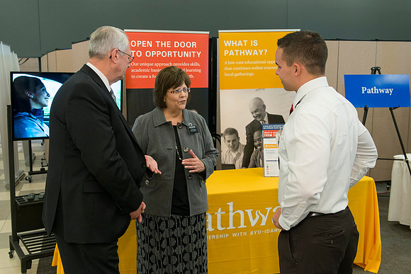 President Clark G.Gilbert meets with members of the President's Club for an evening of good food, entertainment and enlightenment.
