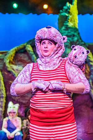 The theatre department's dress rehearsal of the Wind in the Willows in the Snow Drama Theatre.