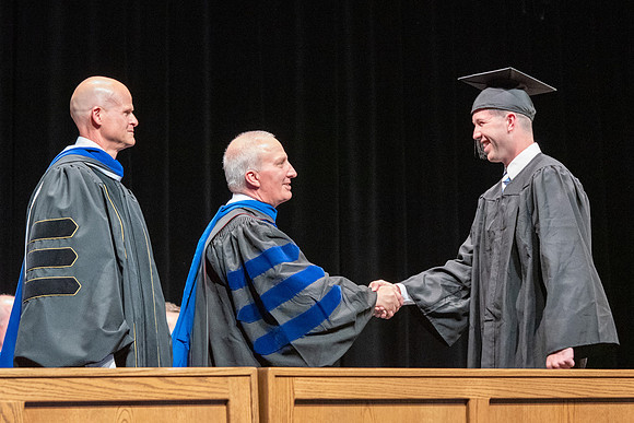 Graduates during convocation of the College of Physical Sciences and Engineering.