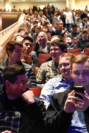 Students attend first Devotional of Winter Semester.