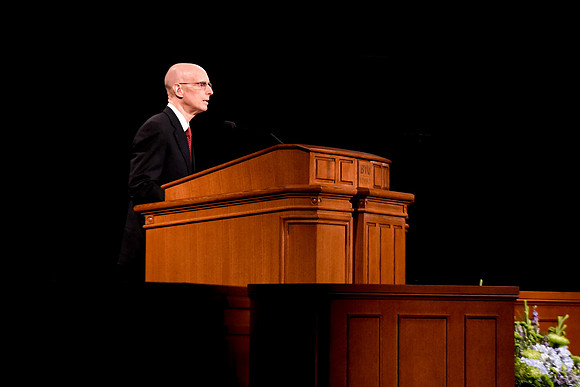 President Henry J. Eyring speaks at the first Devotional of Winter semester.