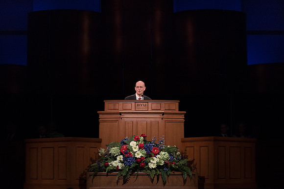 The official welcome to new students and parents from President and Sister Eyring. Jan 2018