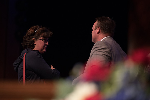 Members of the BYU-Idaho stayed after the session to have one-on-one interaction with the parents. Jan 2018