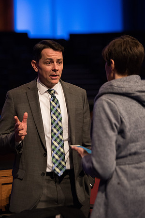 Members of the BYU-Idaho stayed after the session to have one-on-one interaction with the parents. Jan 2018